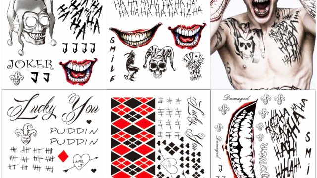 1. Joker Temporary Tattoos - wide 7